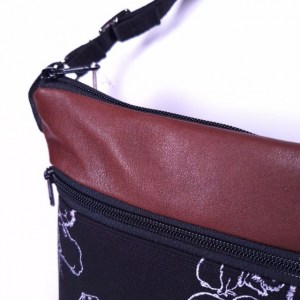 Kuikuttajat-olkalaukku, kierrätysnahkaa